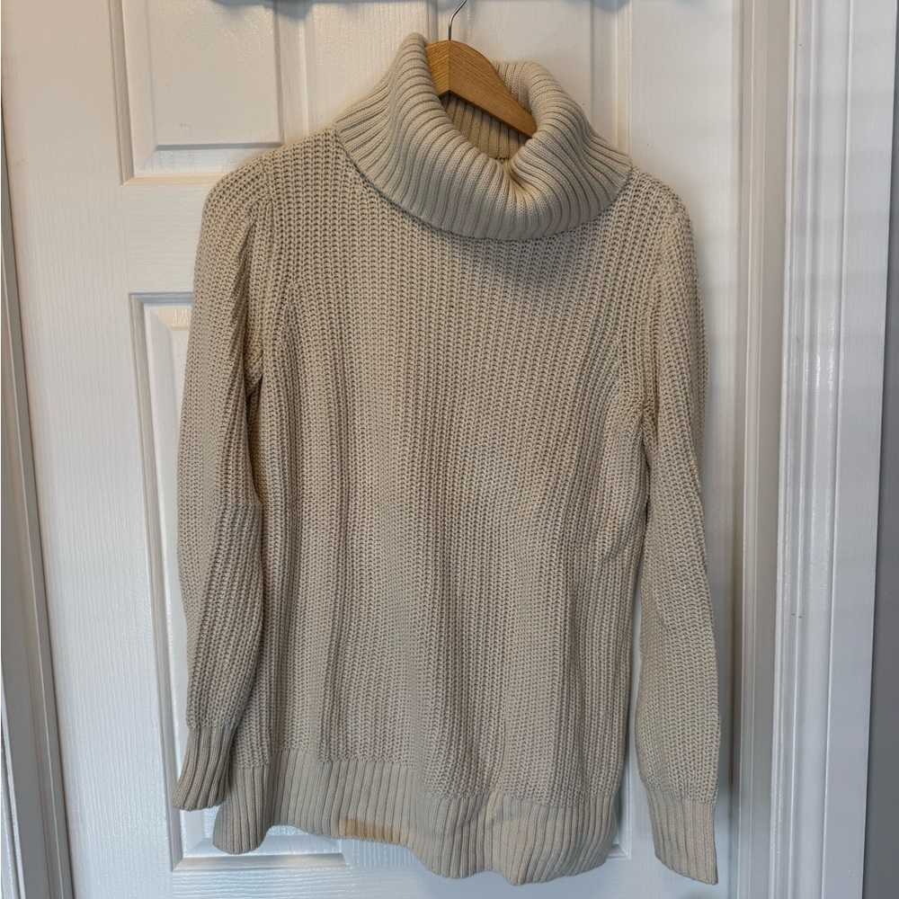 GAP Maternity Cozy Cream Turtleneck Sweater